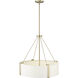 Telfar 3 Light 24 inch Modern Gold/White Pendant Ceiling Light